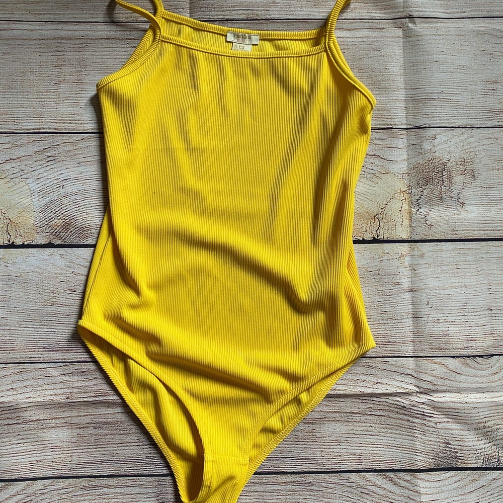 F21 girls yellow bodysuit/swimsuit